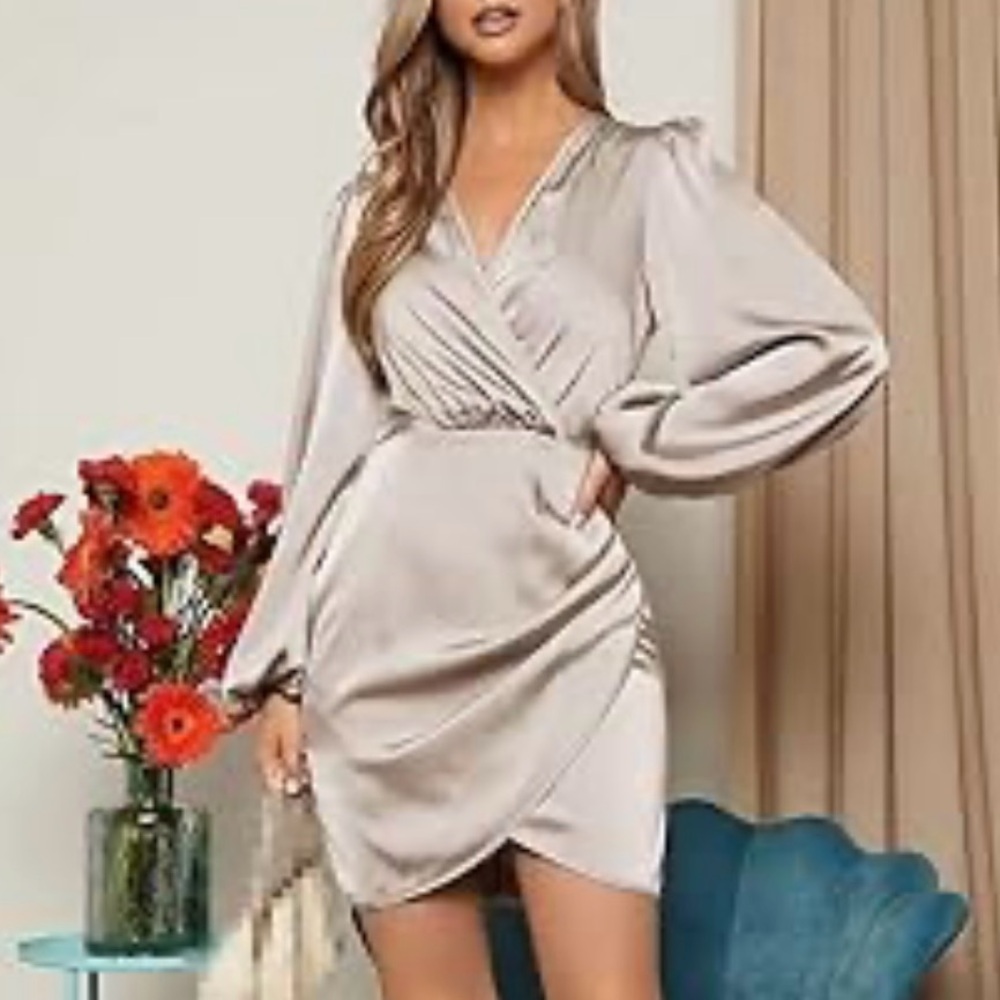 Classy Champagne Mini Dress